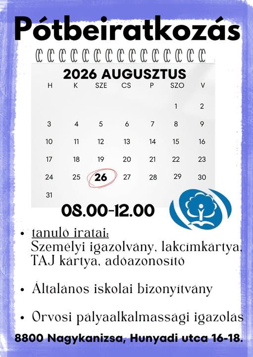 Pótbeiratkozás 2026