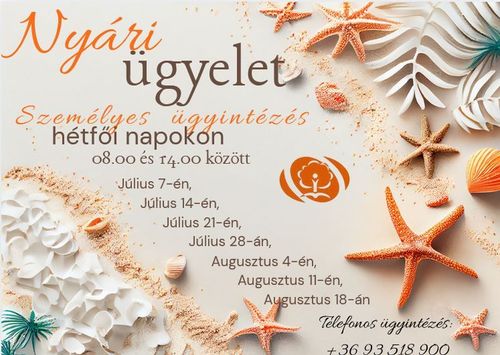 Nyári ügyelet 2025